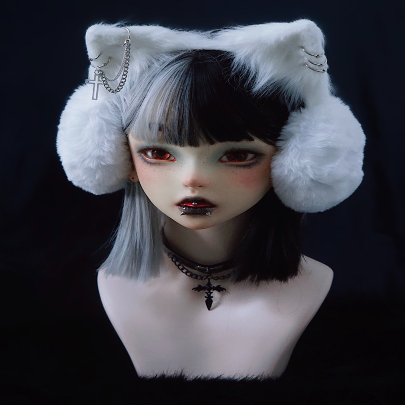 Handmade Faux Fur Headband Cat Earmuffs White - Shop at LoveMi