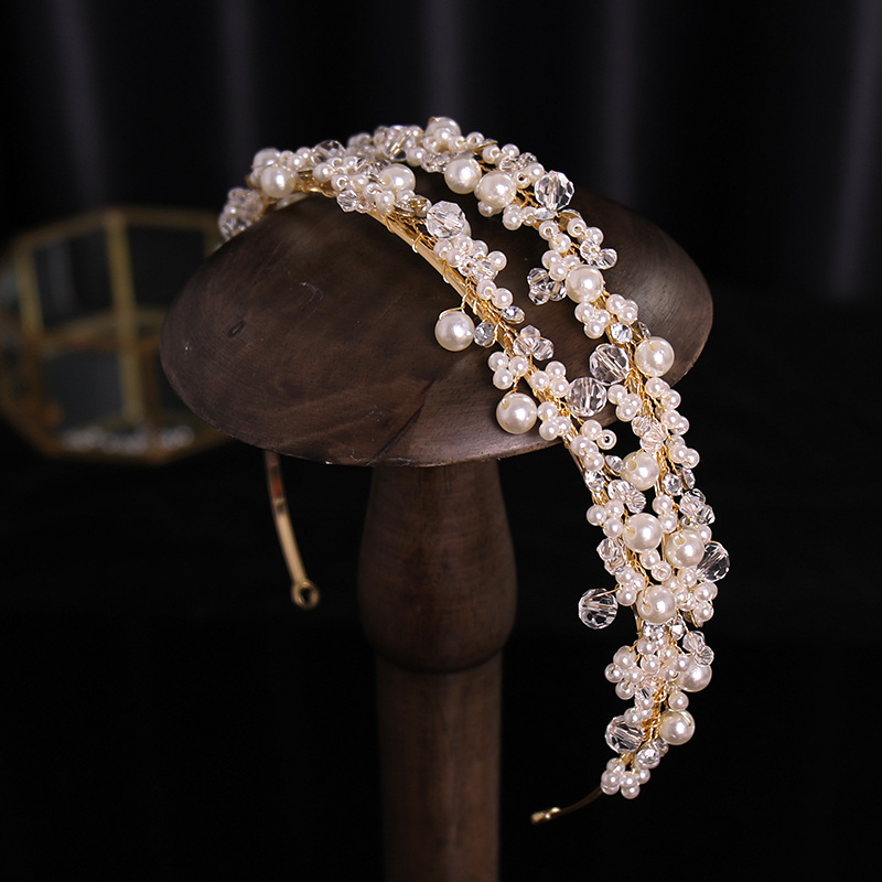 Women's New Pearl Bridal Tiara