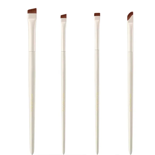 Angled Eyeliner & Brow Brush Set Ultra Thin Precision Brushes For Gel Liner & Brows. Includes Leather Case Without Leather Case - Shop at LoveMi