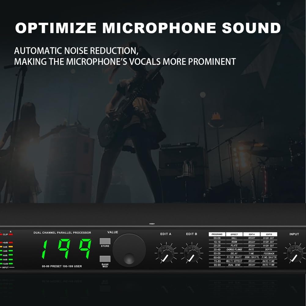 Digital Reverberation Multi-effect DSP Processor Audio Equalizer Vocal — image 2