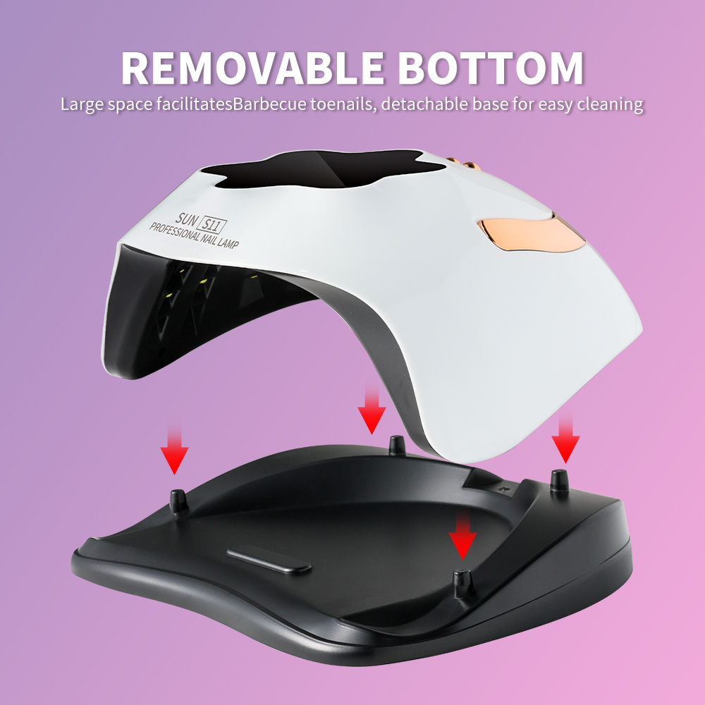 UV LED Nail Lamp, Professional UV Nail Dryer Light For Gel Nails With 57 Beads, Fast Curing Gel Polish Lamp Auto Sensor 4 Timer Setting, Nail Art Drying Tools For Fingernail And Toenail 4