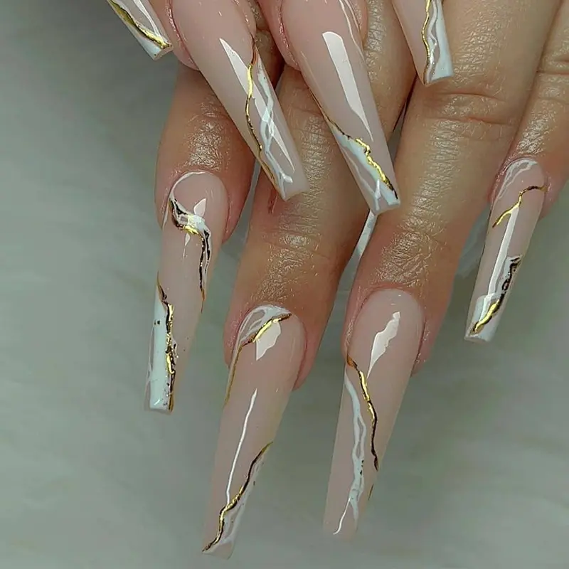 Nail Sticker Practice Long Bright Colors