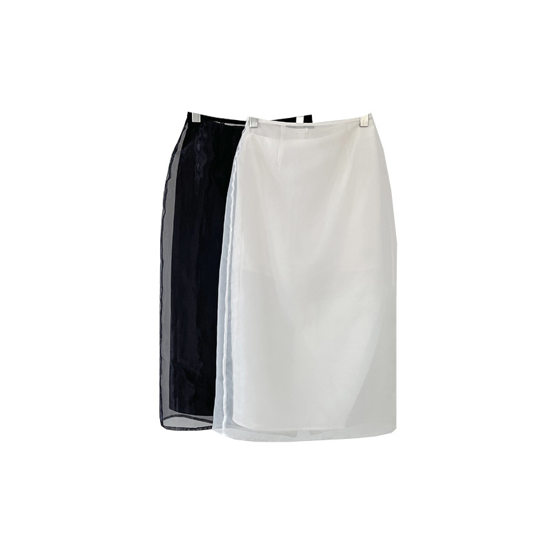 Women's Irregular Hollow Mesh Stitching Loose All-match Skirt