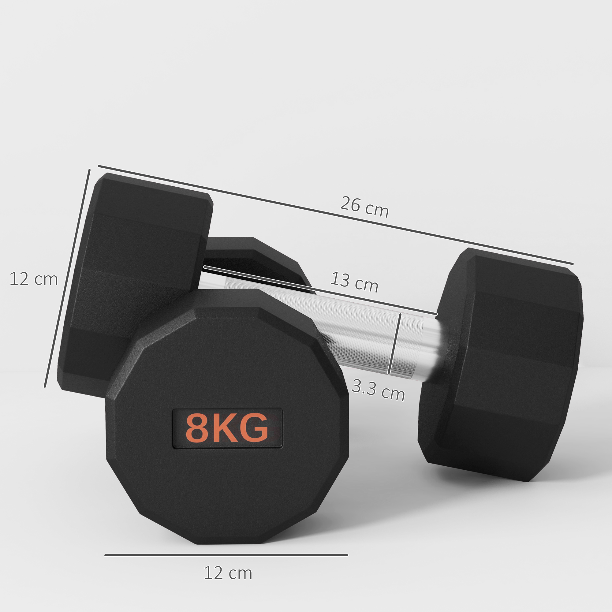 Dumbbell Set, 12 Sided Shape, Non Slip Grip, Unisex, Home Fitness Exercise, 2 X — image 6