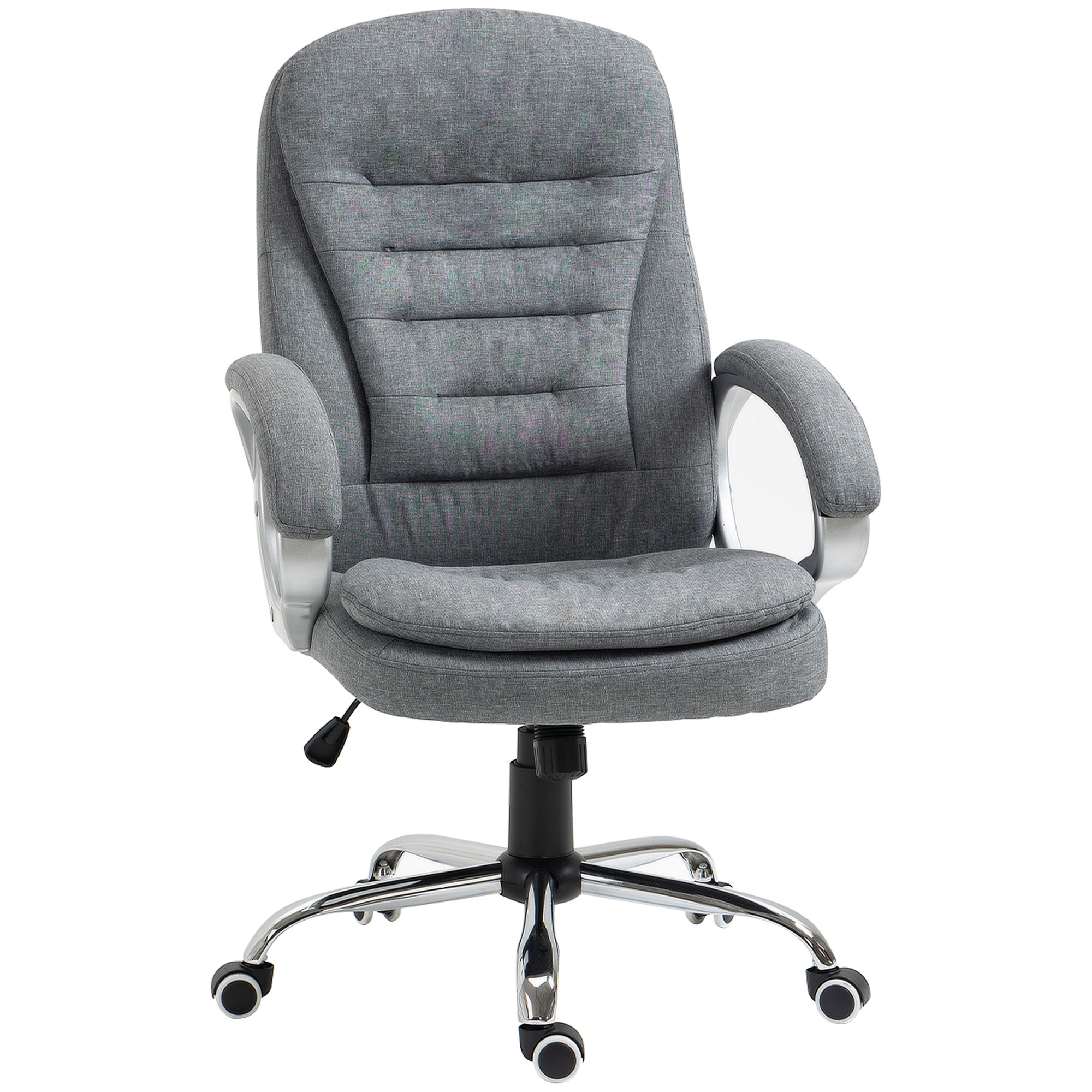 Vinsetto High Back Executive Home Office Chair Adjustable Height Upholstered Padding Gray_voghion.com