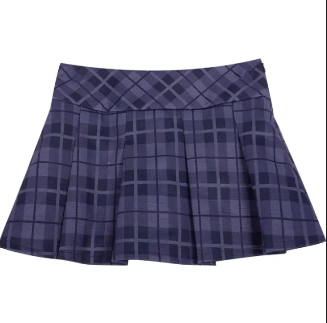Fashion Academy Style Pleated Skirt Purple Lattice - Shop at LoveMi