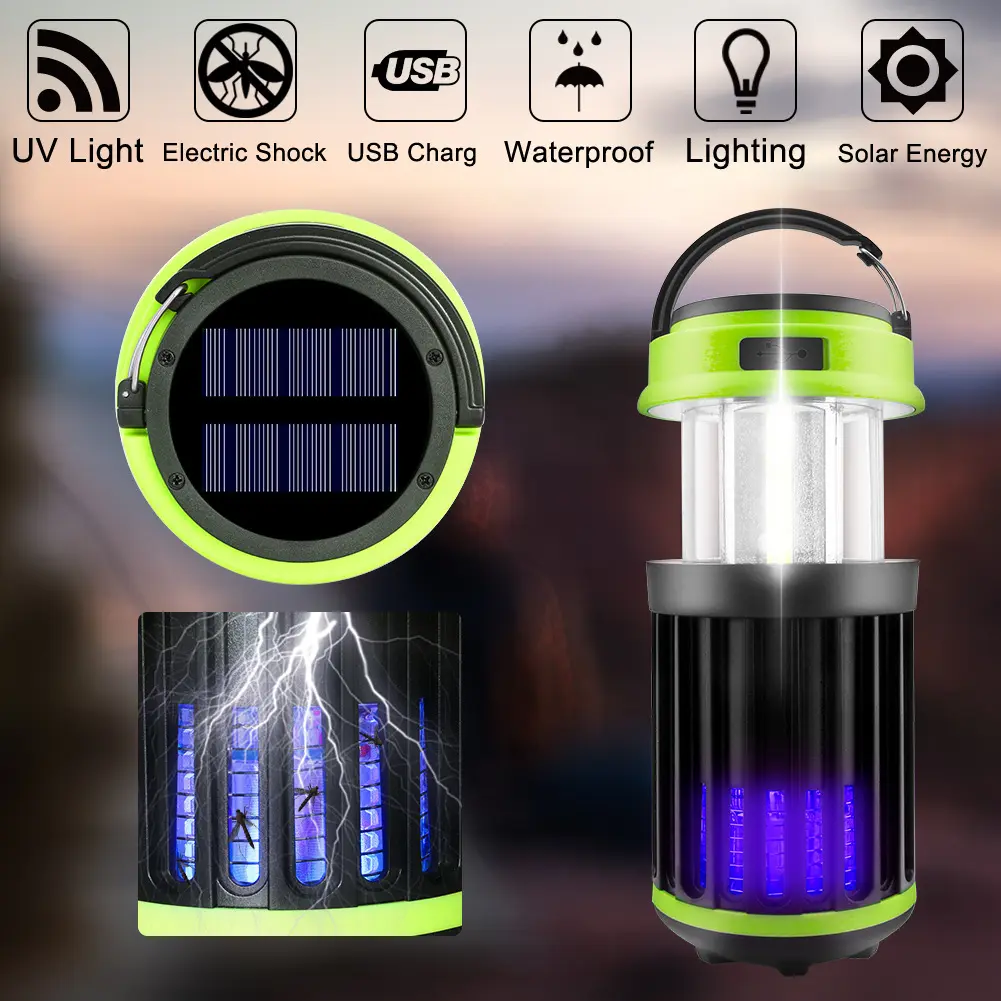Solar Anti Mosquito Lamp Outdoor Waterproof Camping