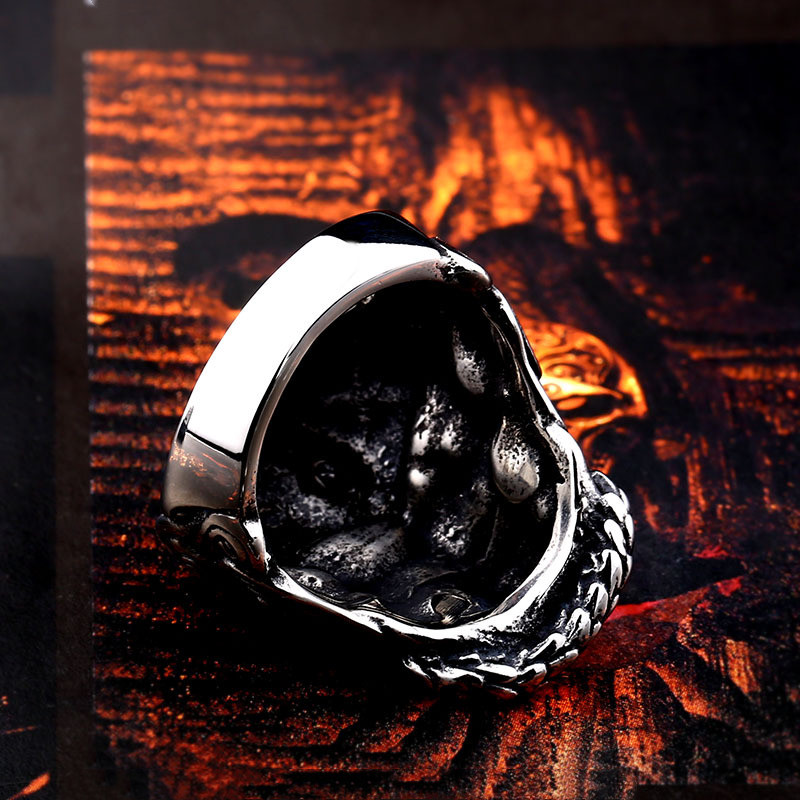 Bague Crâne Croix — vue 5