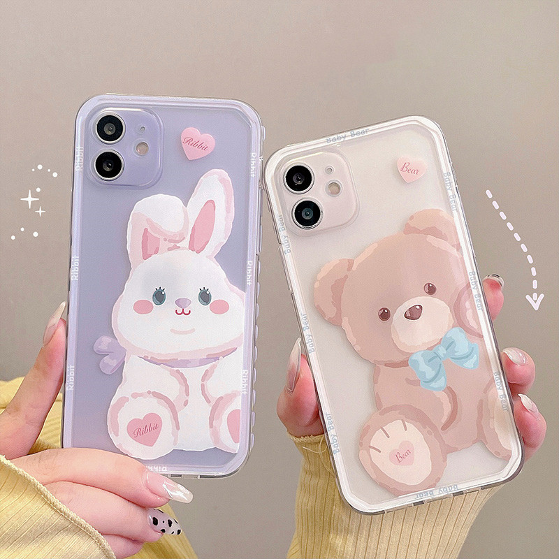 Funda osito conejo dibujo adorable celular