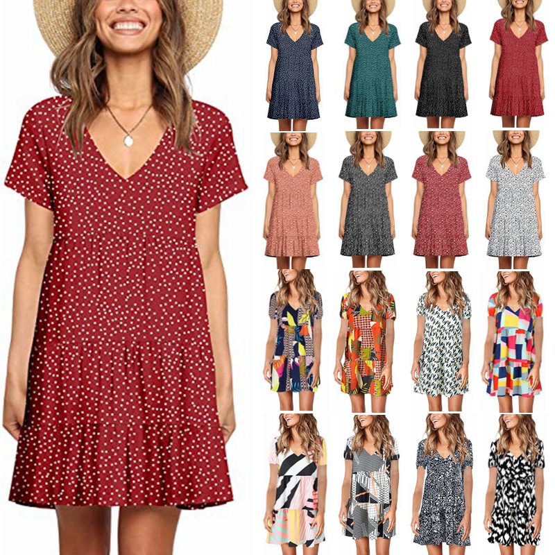 European And American Women's Short Sleeve Layering
