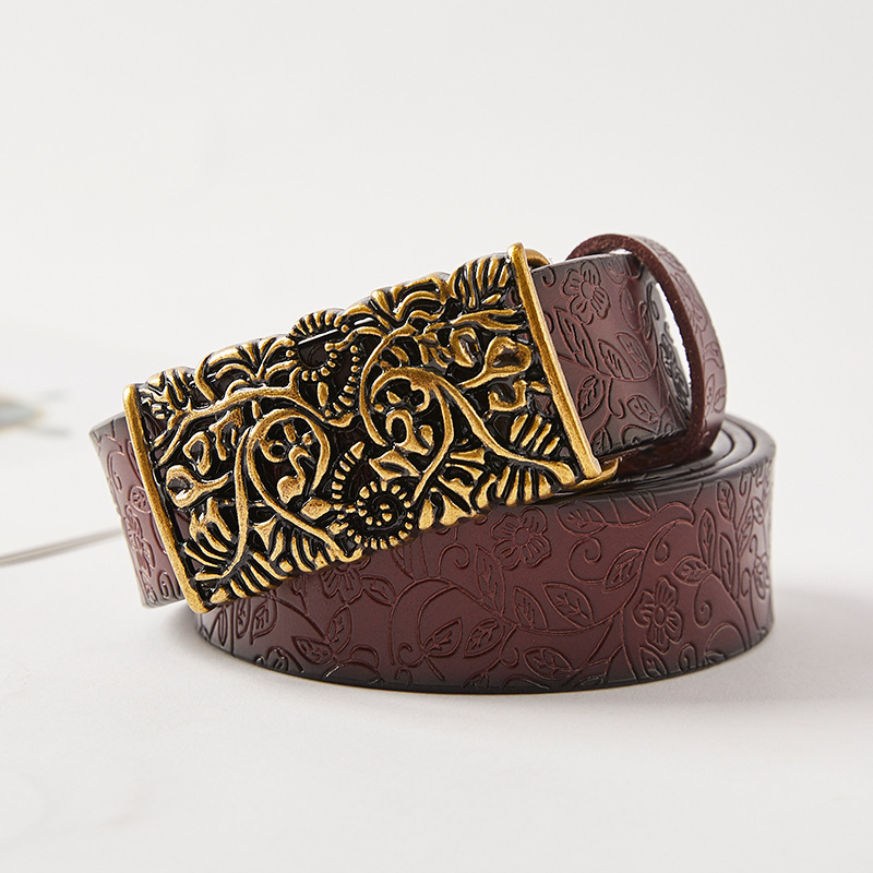 Title 2, Cowhide ladies leather vintage belt