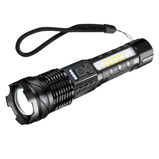 Rechargeable LED Flashlight Tactical Torch Police Super Bright Work Light Camping Lamp Modes USB Charging