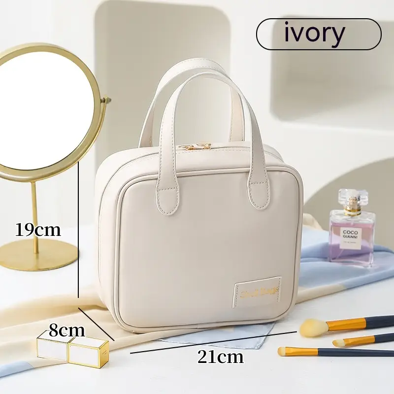 PU Large Capacity Travel Make Up Storage Organizer Makeup Pouch Cosmetic Bag