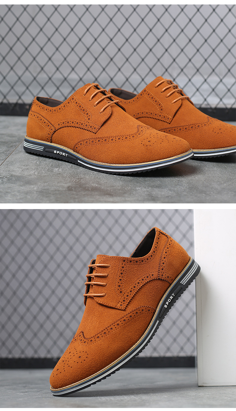 Title 5, Frosted Low-Top Suede Leather British Men