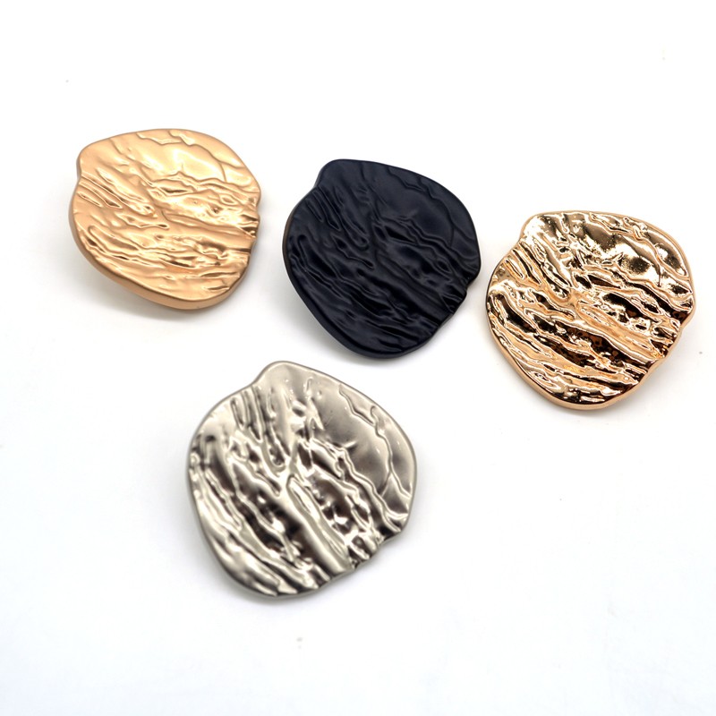 Title 2, Irregular Metal Buttons With Shaped Tree Pattern