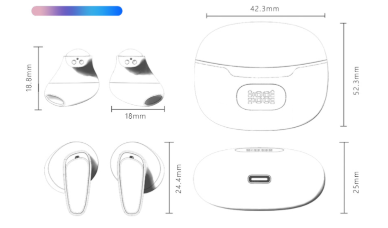 Wireless Bluetooth In-ear Headset Large Power Ultra-long Life Battery