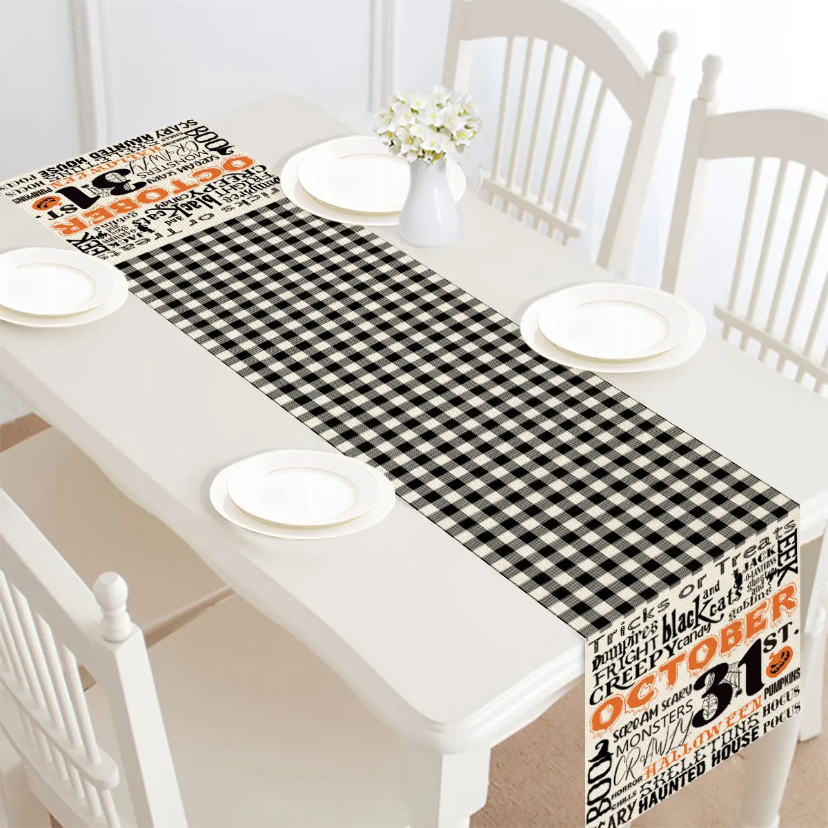 Halloween Table Runner Table Decoration Tablecloth – image 5