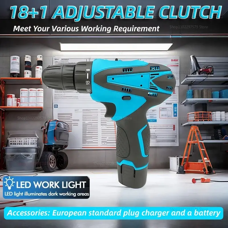 12V Cordless Impact Drill Driver Electric Power