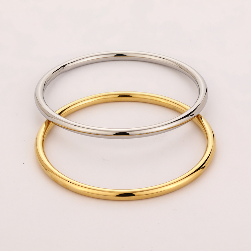 All-match Ancient Gold Bracelet, Circle Stainless Steel Bracelet