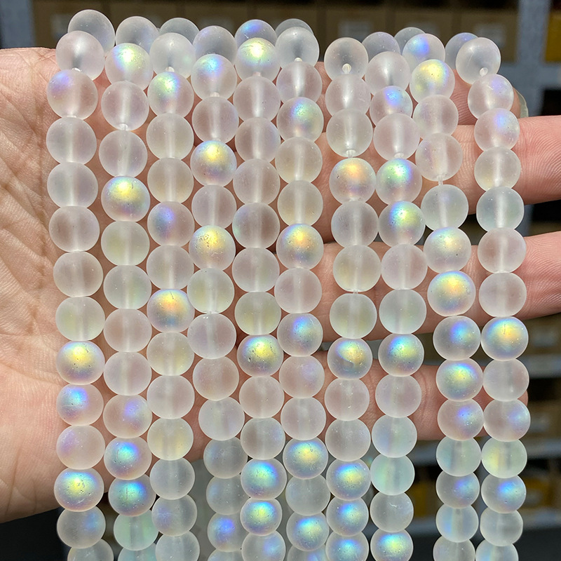 Frosted AB Color Glass Bead