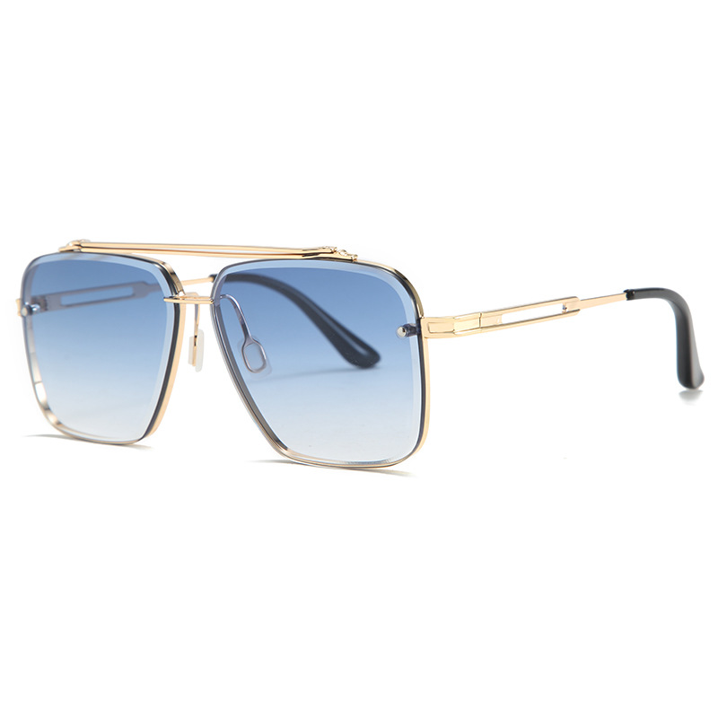 Mens Fashion Double Beam Cut Edge Sunglasses - Image 8