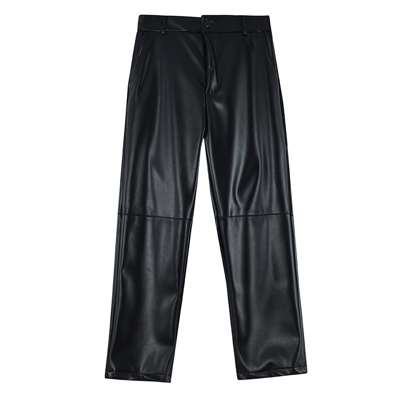 Men's Fashion Style Leather Casual Pants