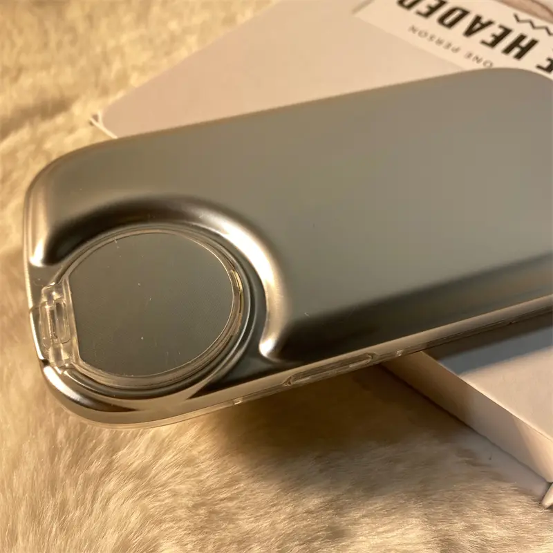 Clamshell Mirror Silver Frosted Phone Case