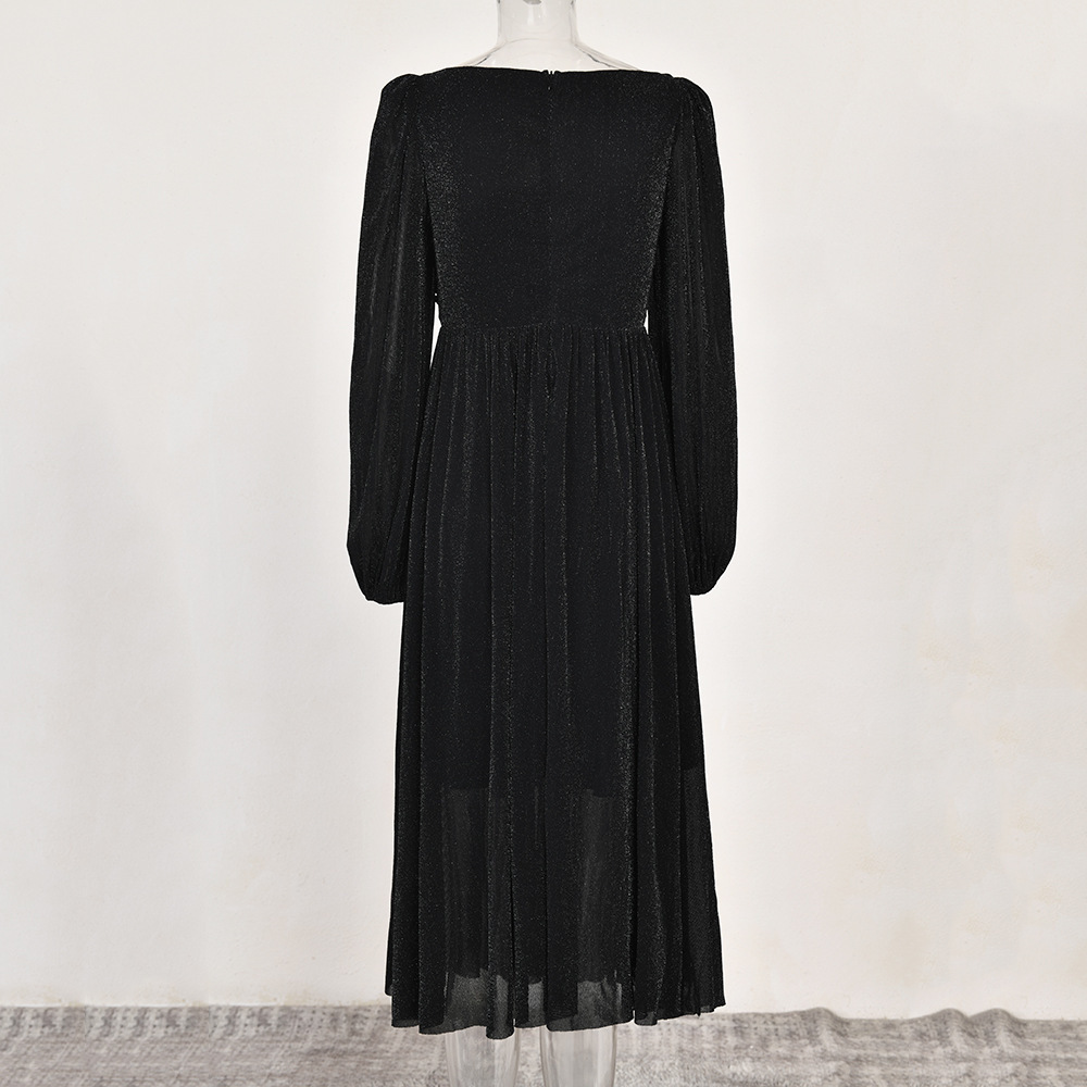 V-Neck Waist Dress, picture 3 of 8