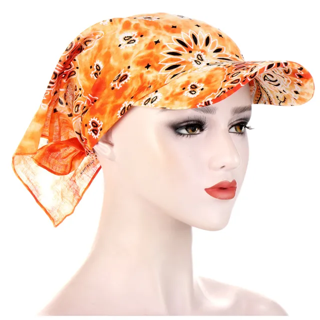 European And American Classic Multi color Cashew Tie dye Turban Hat Orange - Shop at LoveMi