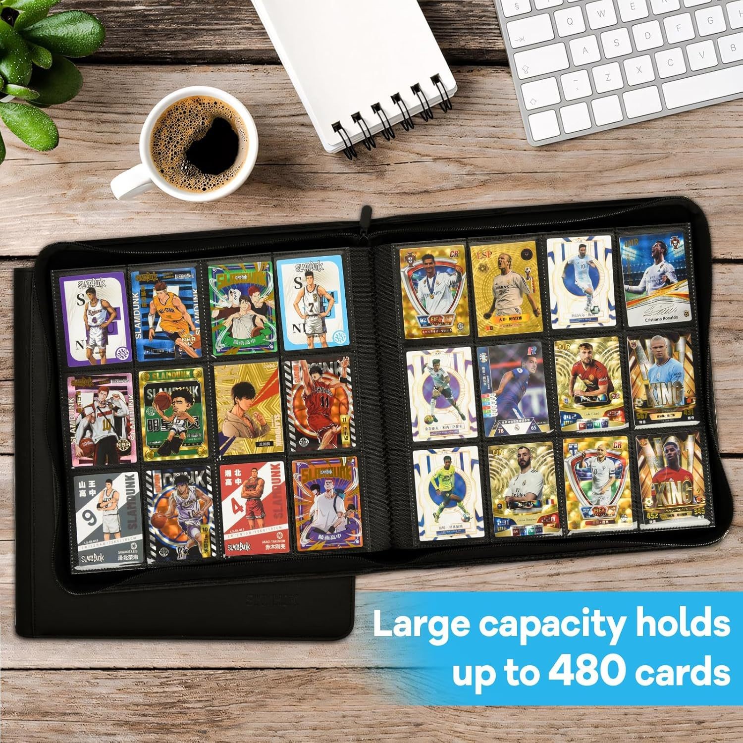 Premium ZIP Trading Card Binder Album Folder-12 Pocket 480