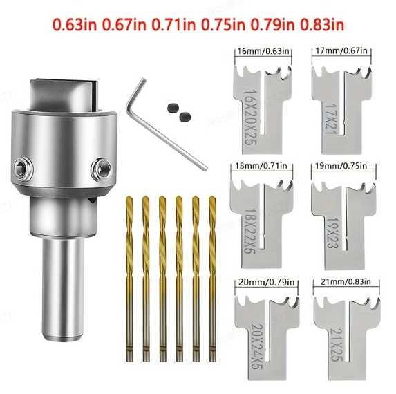 Wooden Chunky Ring Making Set, Wood Ring Making Drill Set, Practical Home Multifunctional Steel For Jewelry Making As Shown