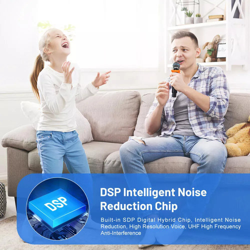 Professional 2 Channel UHF Wireless Dual Microphone Cordless Handheld Mic System 4