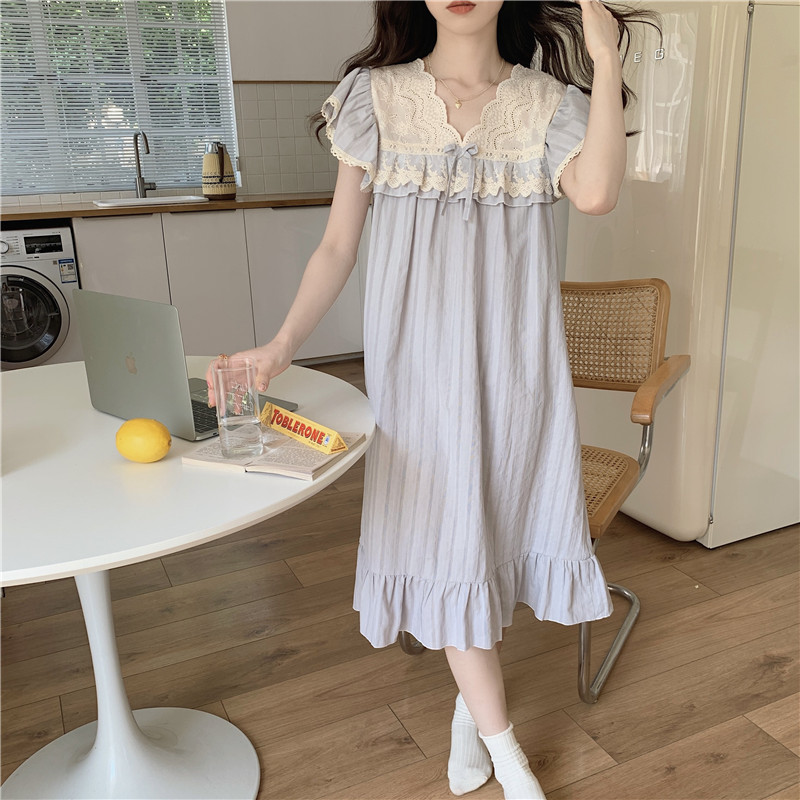 Title 3, Sweet Short-sleeved Household Skirt For Women