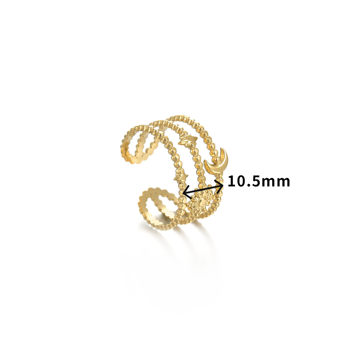 Title 1, Ins Cold Wind Sun Flower holle design ring, een...