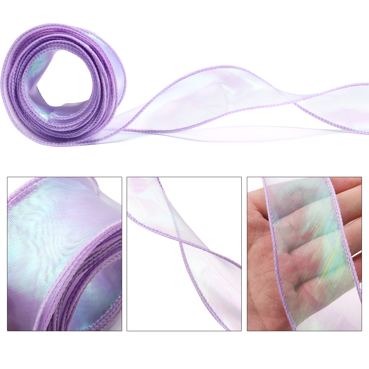 Fishtail Organza Lace Ribbon Roll, picture 2 of 6