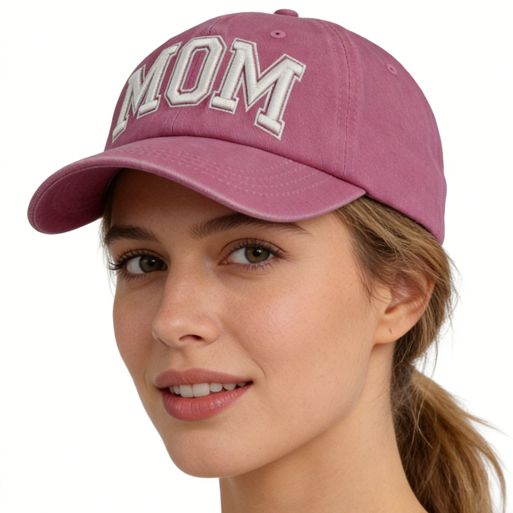 P Ink Mama Baseball Cap For Women, Adjustable Embroidered Wash Cotton Baseball Cap