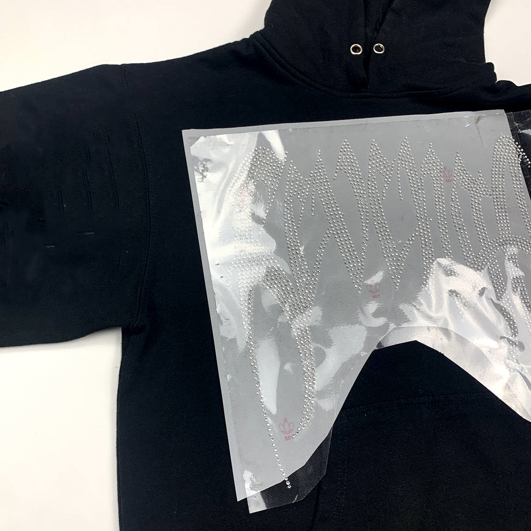 Title 5, REVENGE Diamond Black Hoodie Rhinestone Hoodie ...