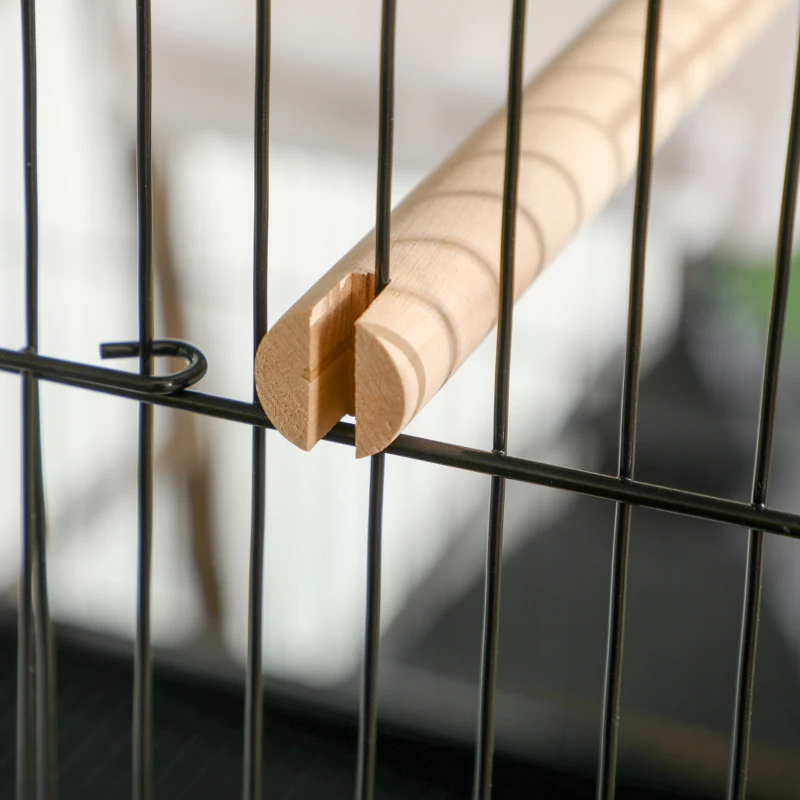 2 In 1 Bird Cage Aviary Parakeet House For Finches, Budgies With Wheels, Black