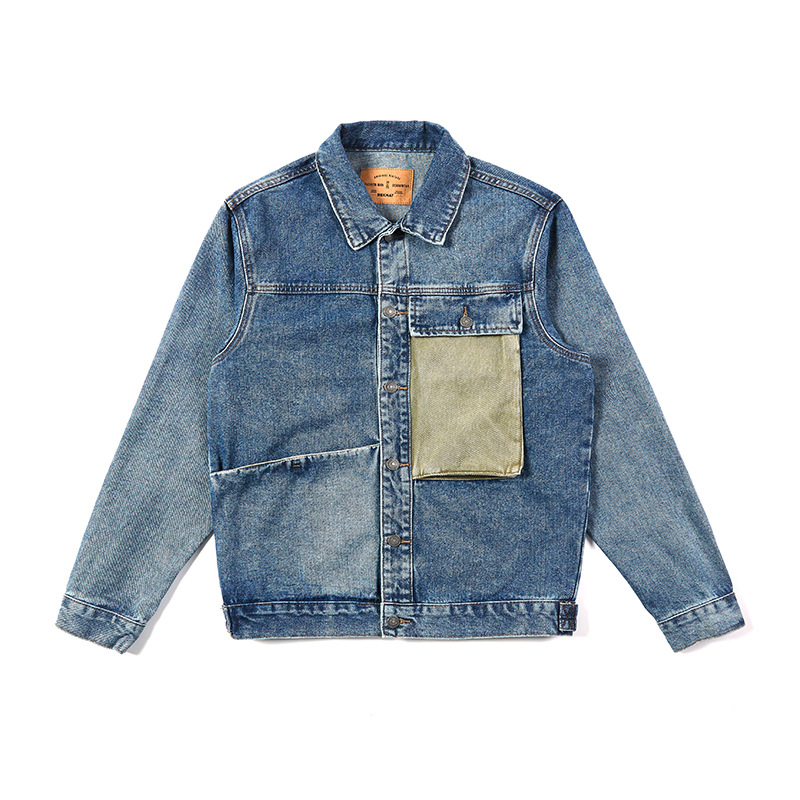 Loose Denim Jacket With Stitching Pockets