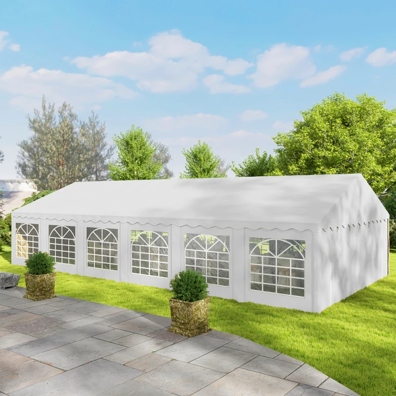 Party Tent, Outdoor Canopy Tent With Removable Sidewalls, 12 Windows For Parties, Wedding, Events, BBQ, WhiteMultiple Packages Shipped. Please Pay Attention To The Dimensions And Weight In The Details 3