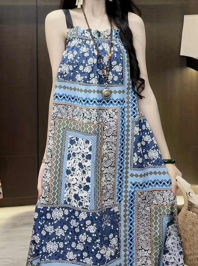 Women's Elegant Vintage Floral Dress