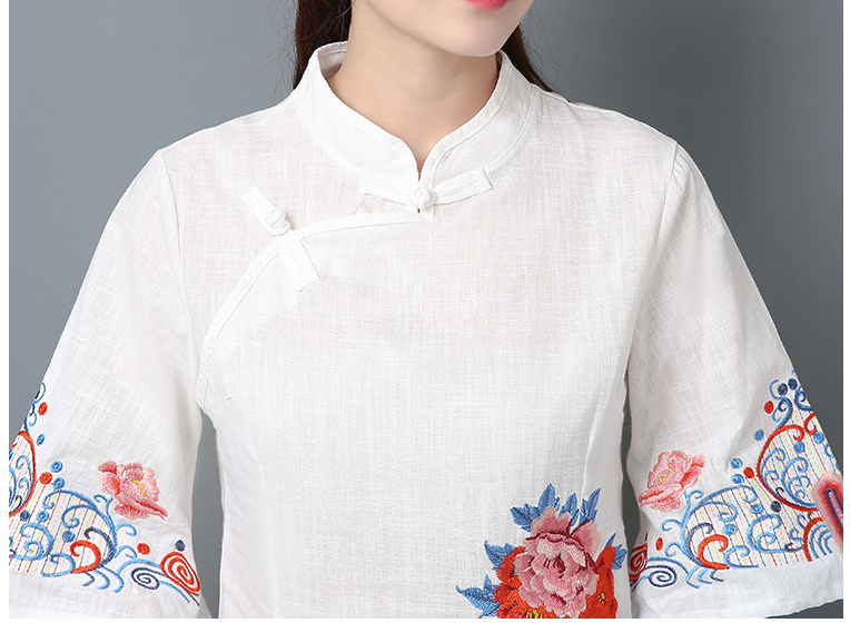 Title 9, Heavy Embroidery Stand Collar Horn Sleeve Pan B...