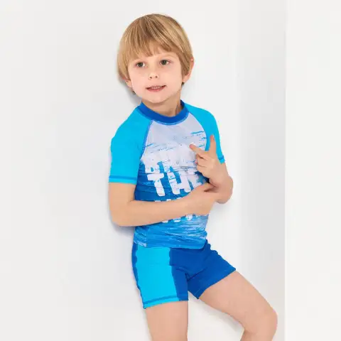 Children's Swimsuit Boys Siamese Hot Spring Quick-drying Sunscreen Boy