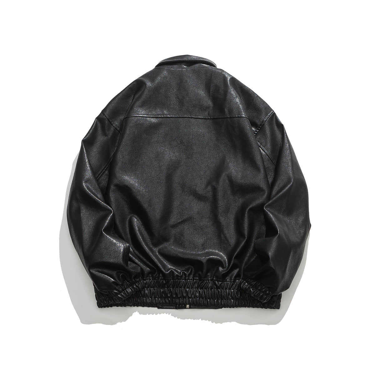 Pocket Vintage Leather Motorcycle Jacket - Image 11