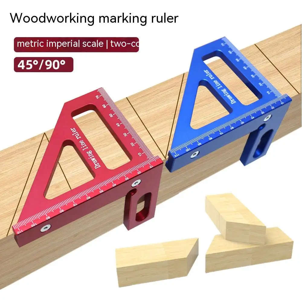 Aluminum Alloy Ruler Woodworking Angle Lineation