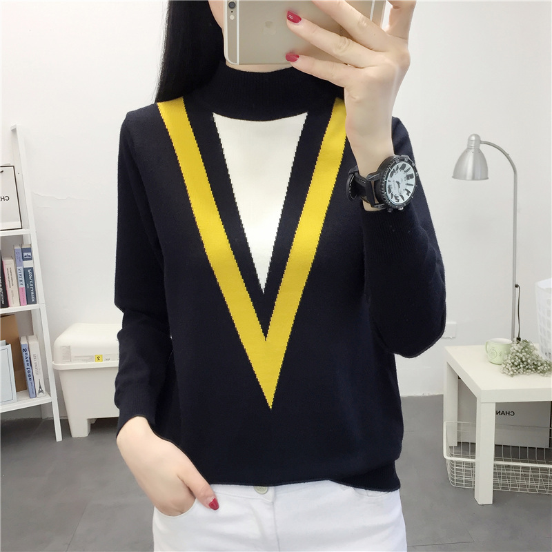 SweaterDoll Collar Loose Knit Sweater Short Long Sleeve