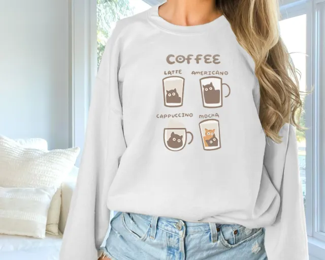 Women's Fashionable Solid Color Printed Long Sleeved Sweatshirt White - Shop at LoveMi