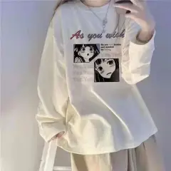 New Personalized Printed Loose And Versatile Long Sleeved T-shirt For Women - Two Cartoon Girls - View 1