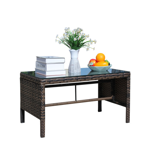 Outdoor Patio Furniture 1 Coffee Table With Clear Tempered Glass — foto 17