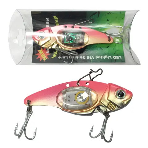 LED Fish-shaped Fish Lure Underwater Luminous Light Bait